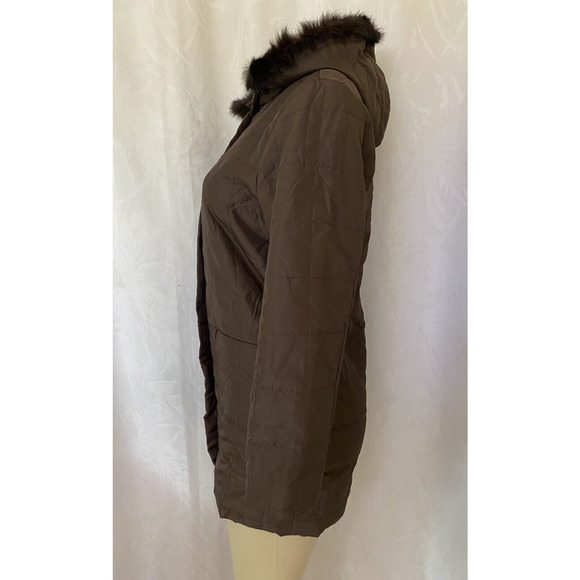 Louis Vuitton Lightweight Puffer Jacket Brown Removable Hood Fur Trim Qu… - Picture 4 of 11